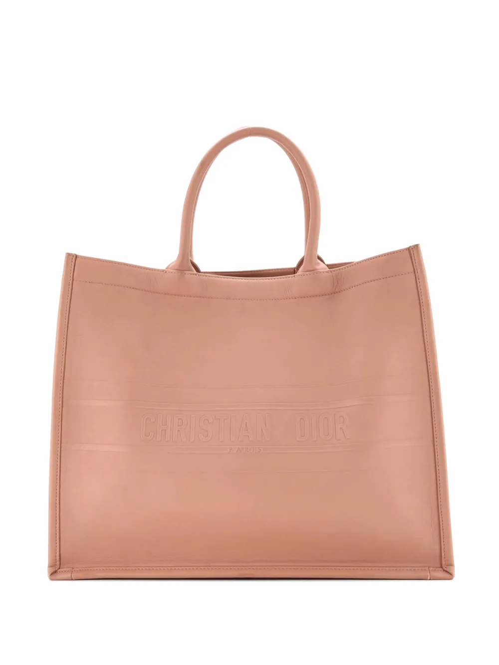 Christian Dior Pre-Owned Book Embossed Leather Large tote bag - Toni neutri