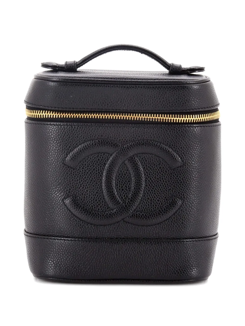 CHANEL Pre-Owned Timeless Cosmetic Case Caviar Tall pouch - Nero