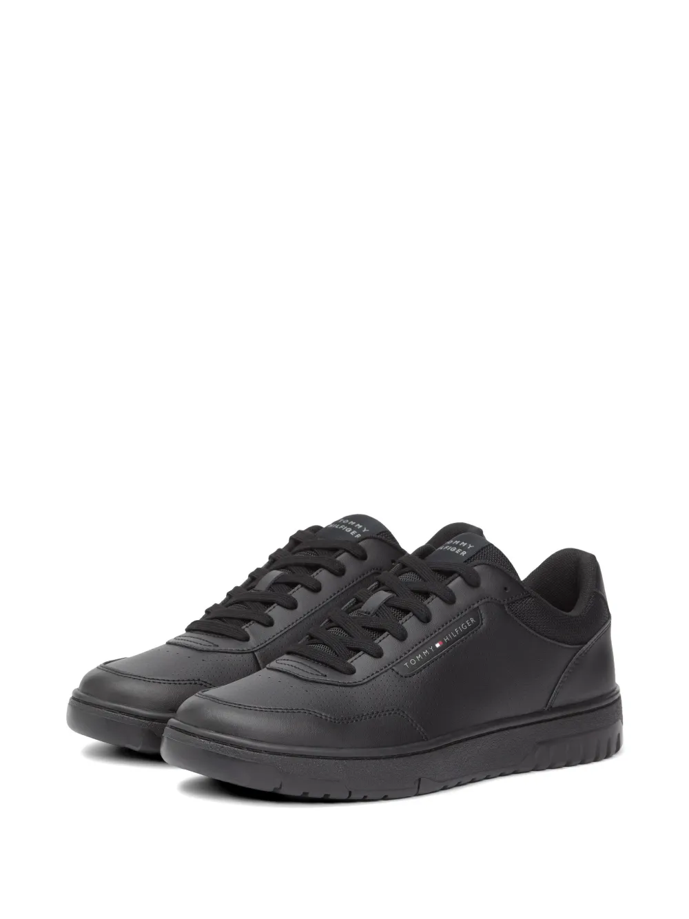 Tommy Hilfiger Sneakers met geperforeerd detail Zwart