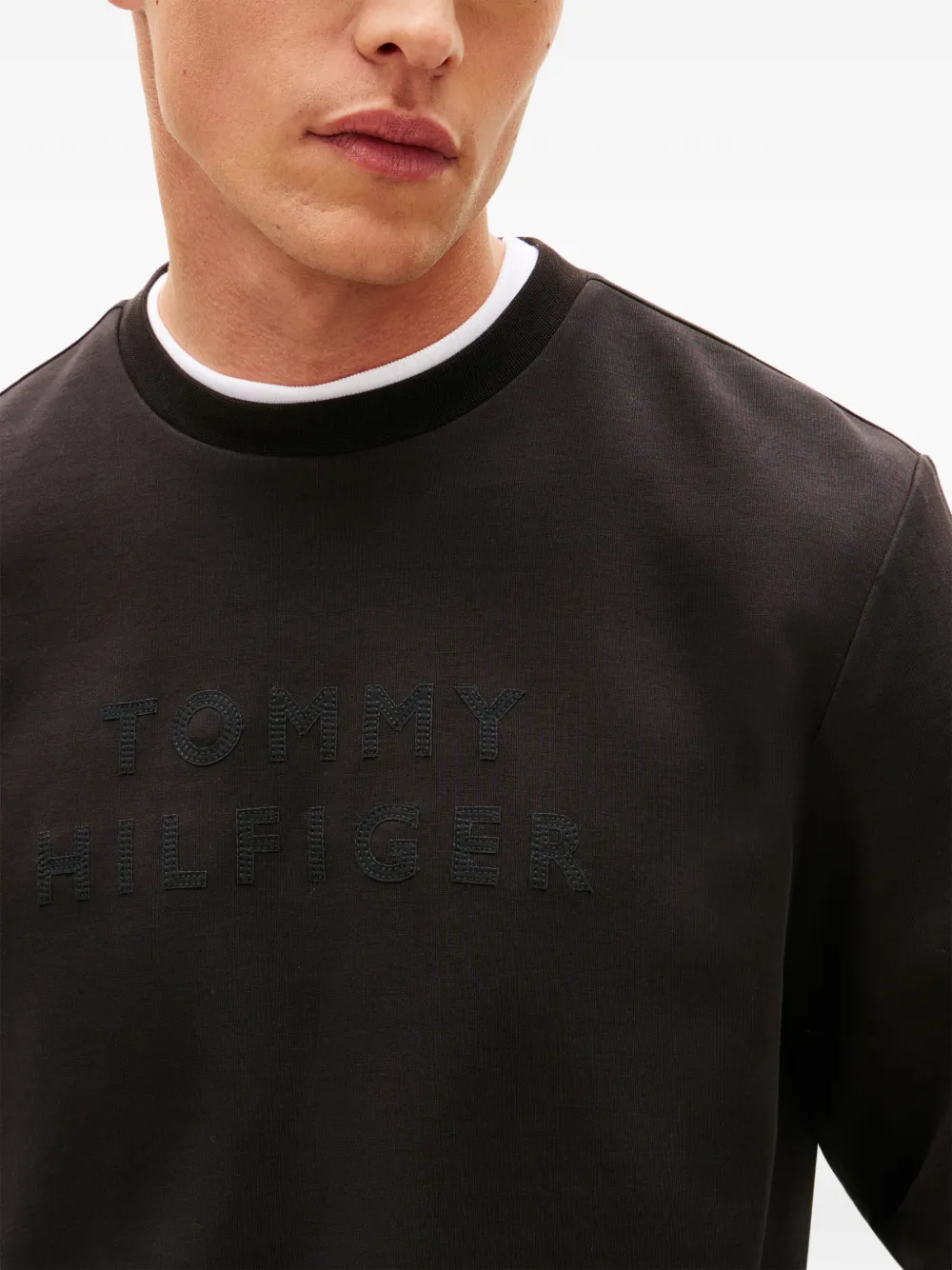 Tommy Hilfiger Sweater met logo Zwart
