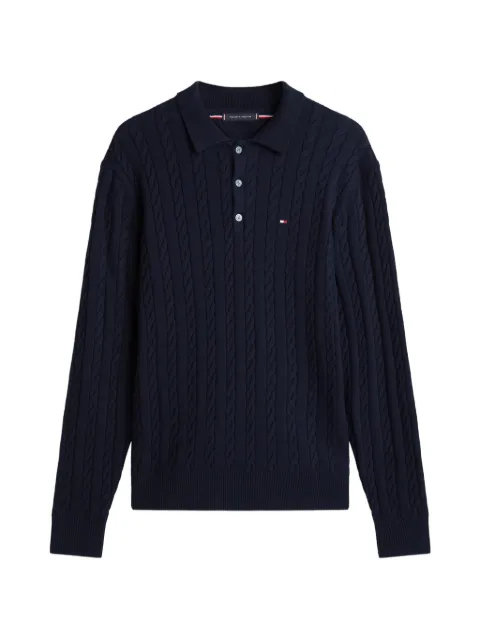 Tommy Hilfiger cable knit polo shirt