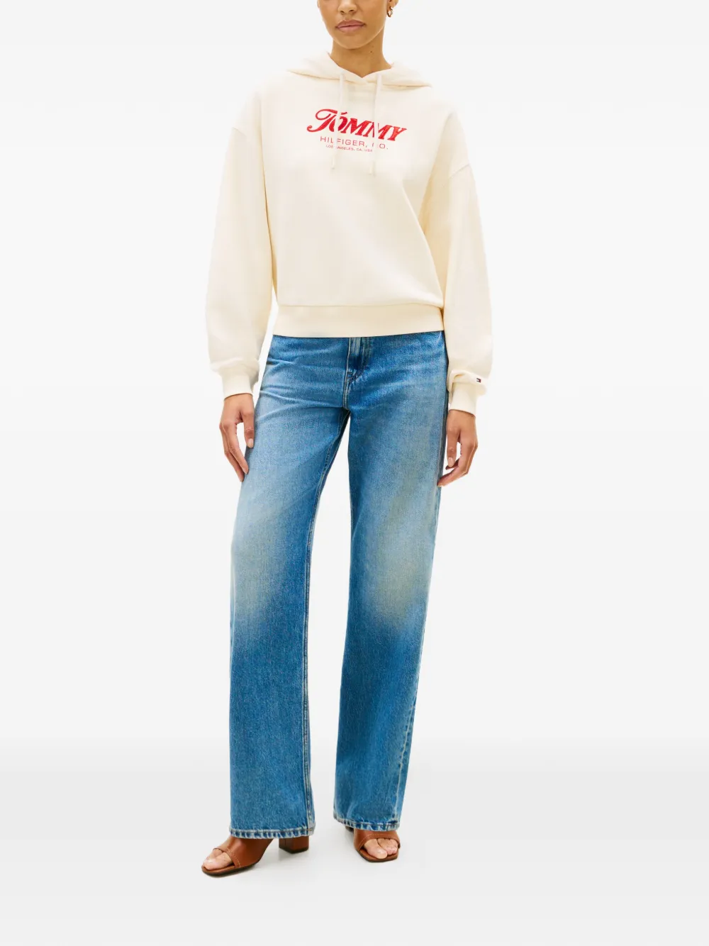  Tommy Hilfiger Drawstring Hooded Sweatshirt - Neutrals 