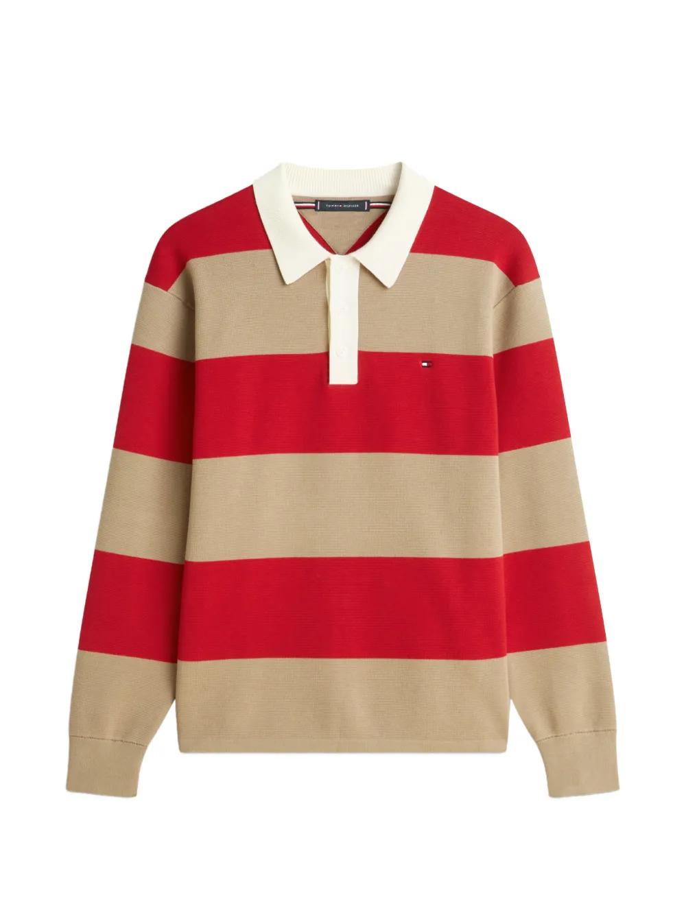 Tommy Hilfiger striped polo shirt - Rosso