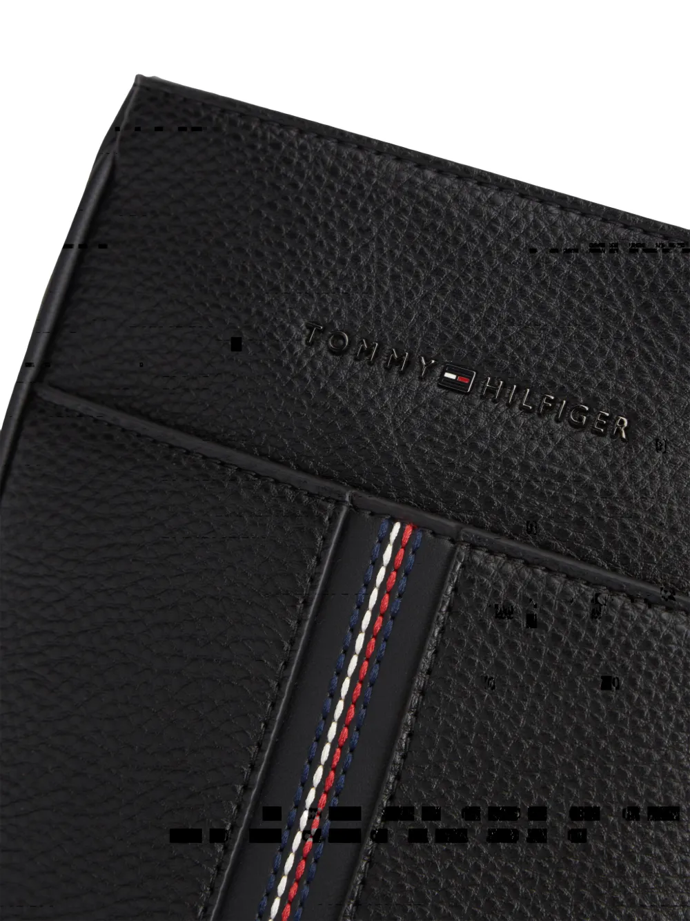 Tommy Hilfiger Gestreepte schoudertas Zwart