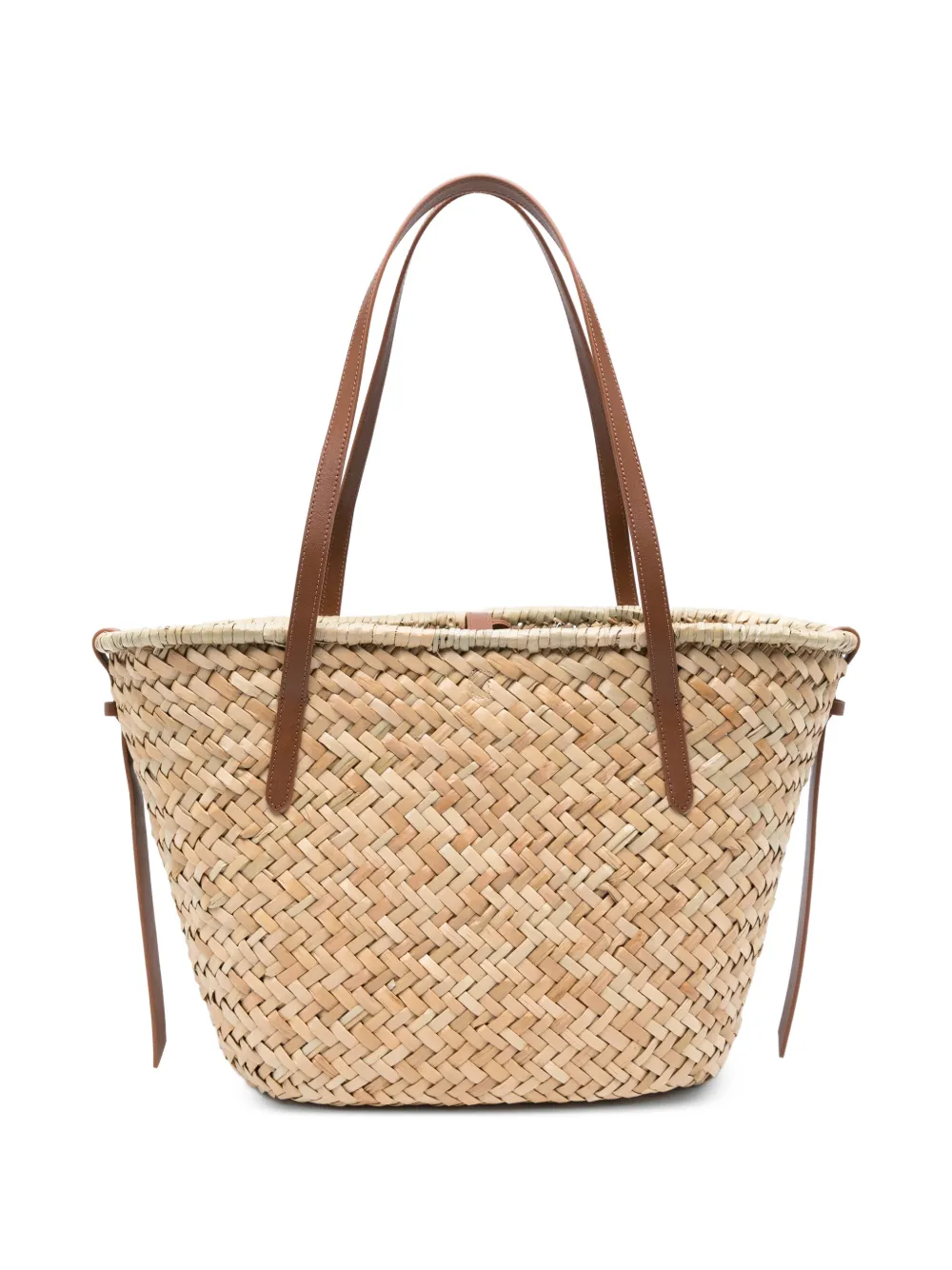 Coccinelle woven leather-trim shoulder bag - Toni neutri