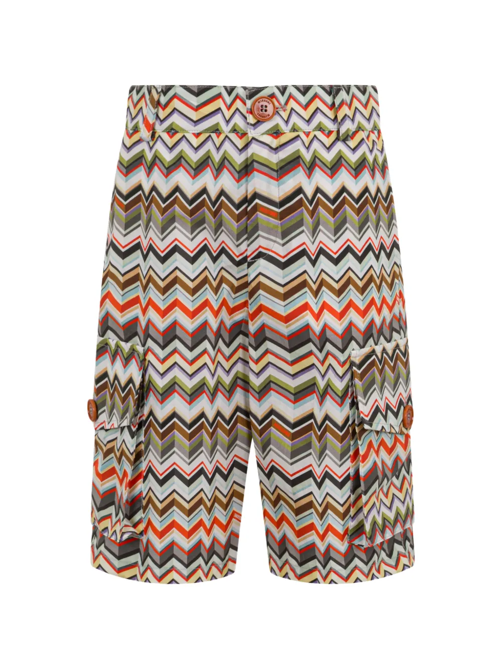 Missoni Kids chevron cargo shorts - Bianco
