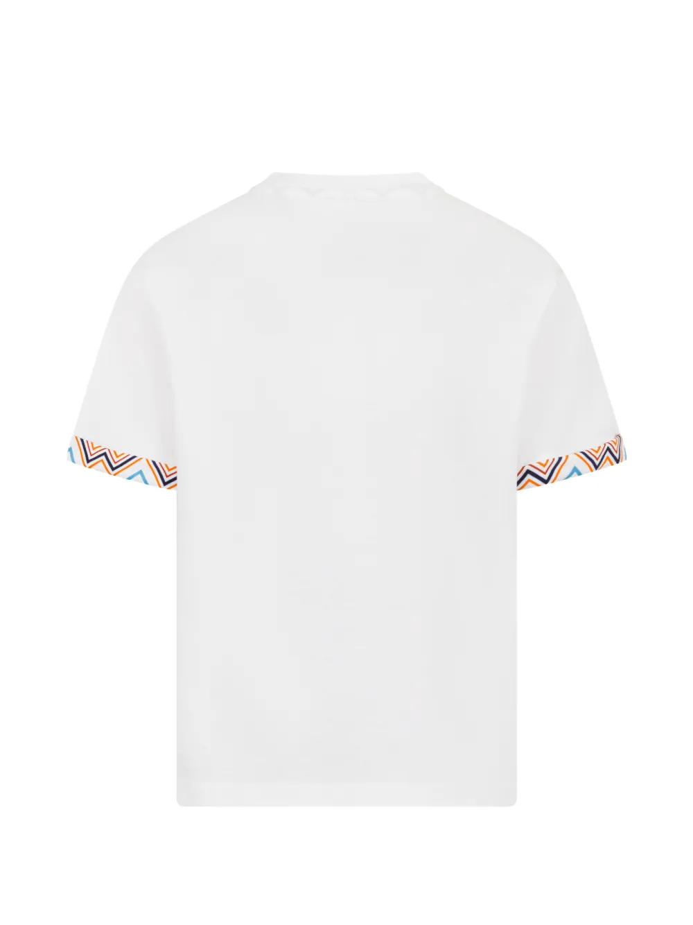  Missoni Kids Patterned-cuff T-shirt - White 
