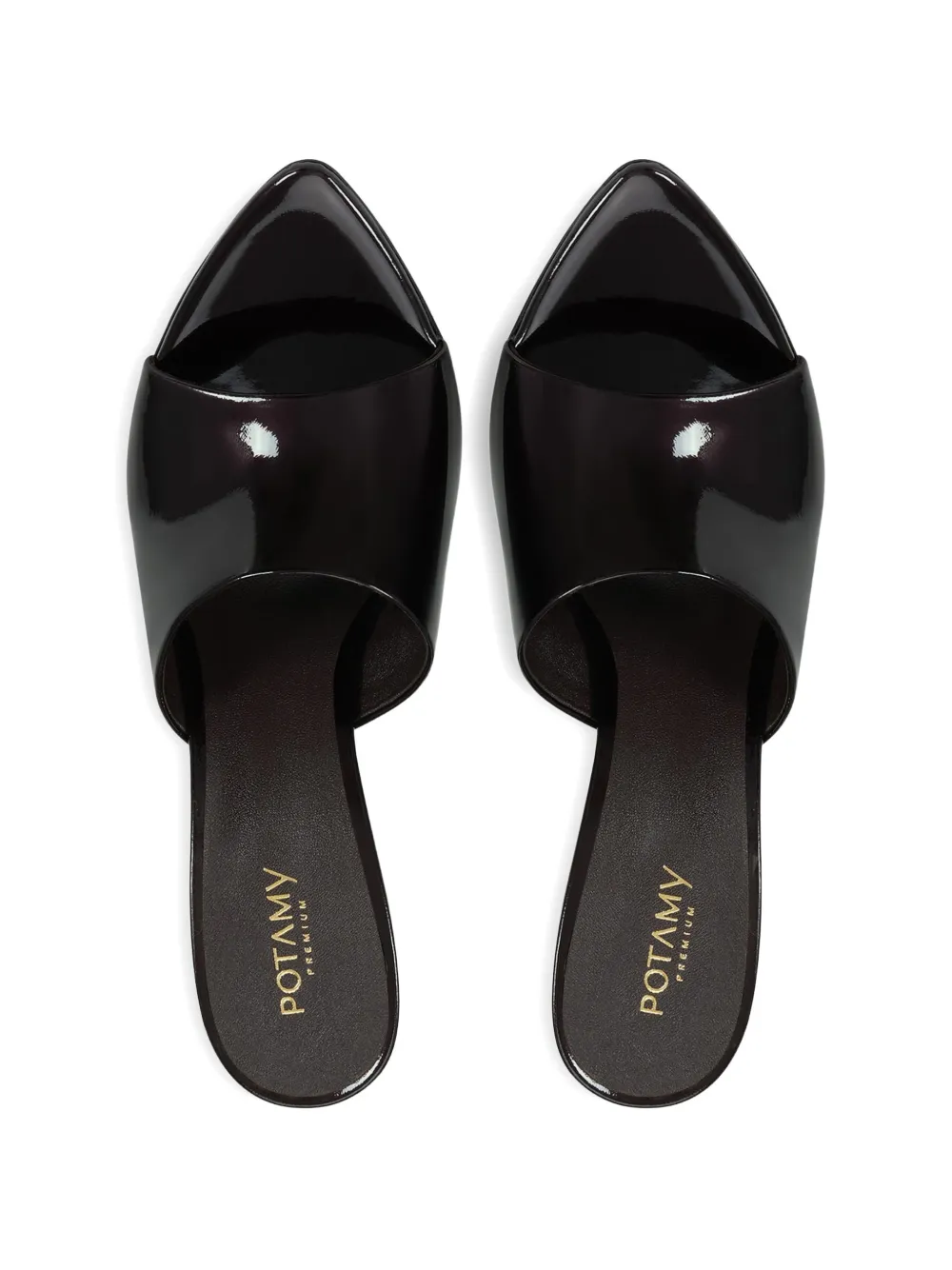 POTAMY Muiltjes met puntige neus Zwart