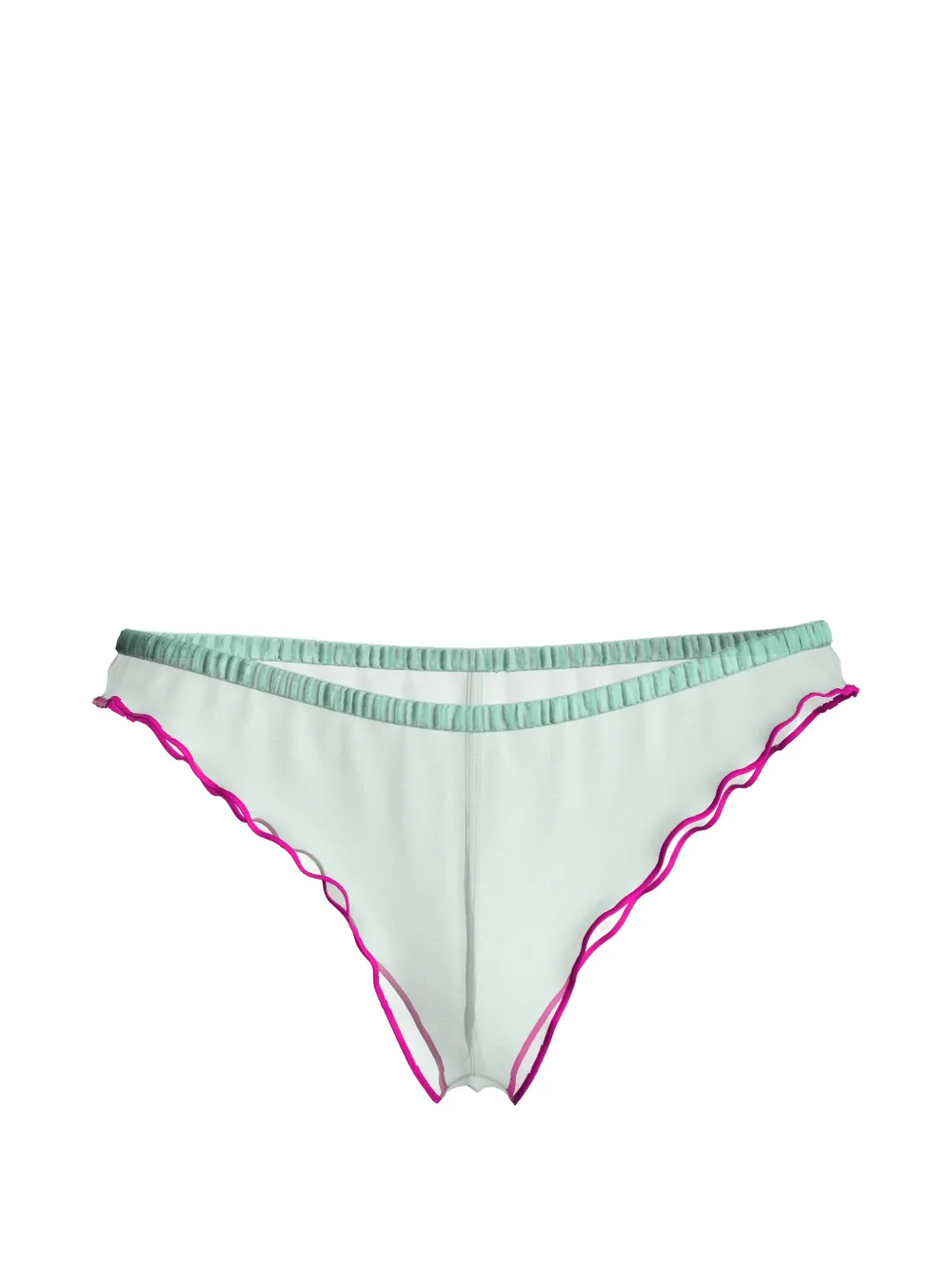 Maison Close Panorama ruffled tanga - Verde