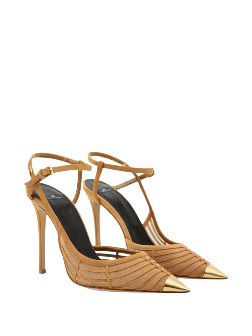 Elisabetta Franchi suede point-toe pumps Beige