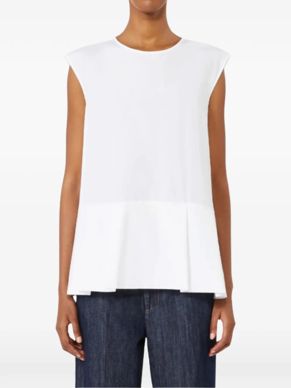  's Max Mara Bow-detail Pleated Blouse - White 
