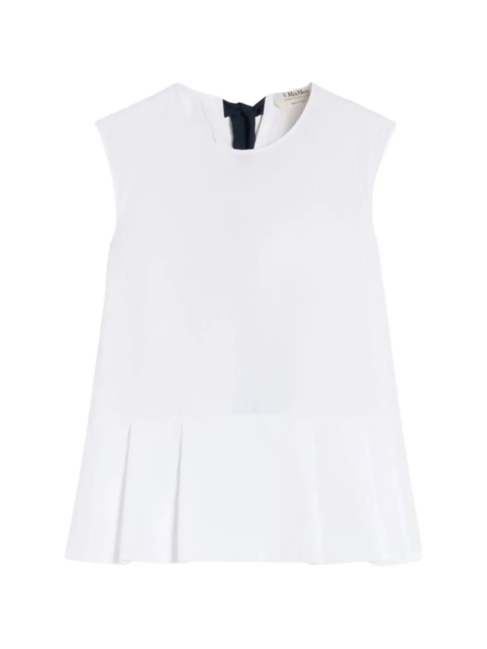 'S Max Mara bow-detail pleated blouse - Bianco