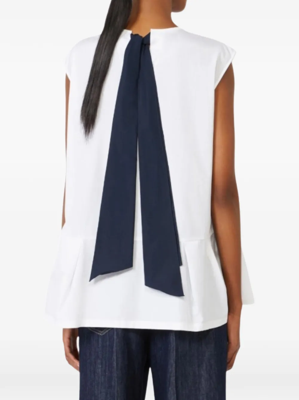  's Max Mara Bow-detail Pleated Blouse - White 