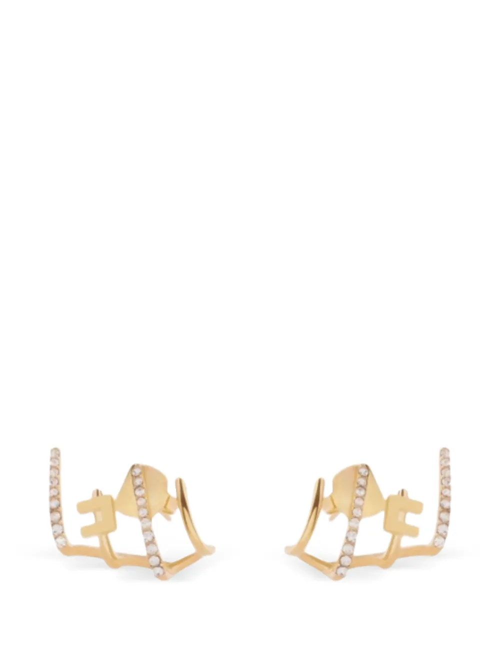 Elisabetta Franchi rhinestone-embellishment earrings - Gold