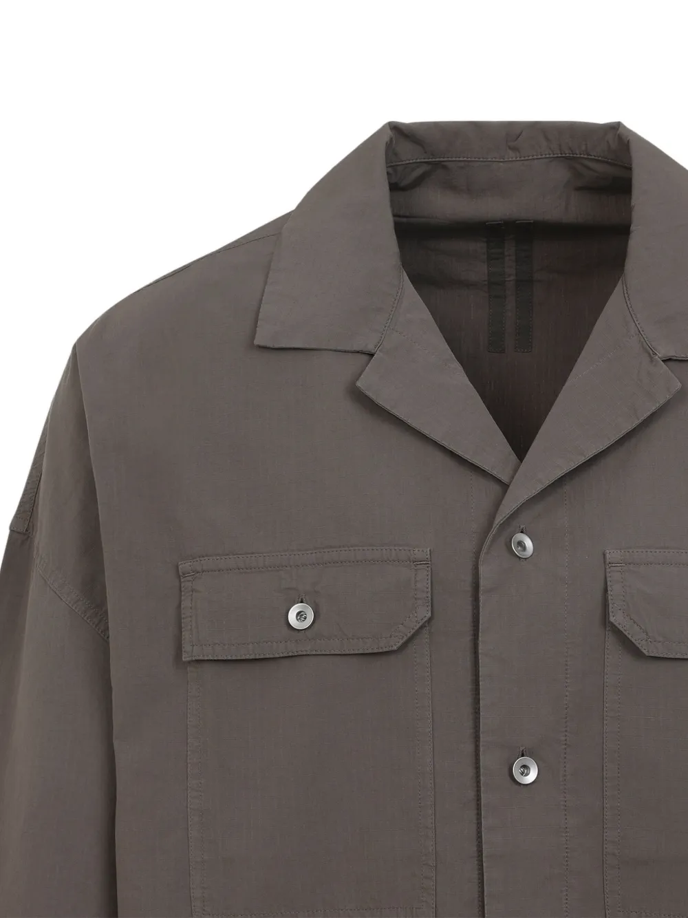 Rick Owens DRKSHDW Overhemd met zak en strik Bruin