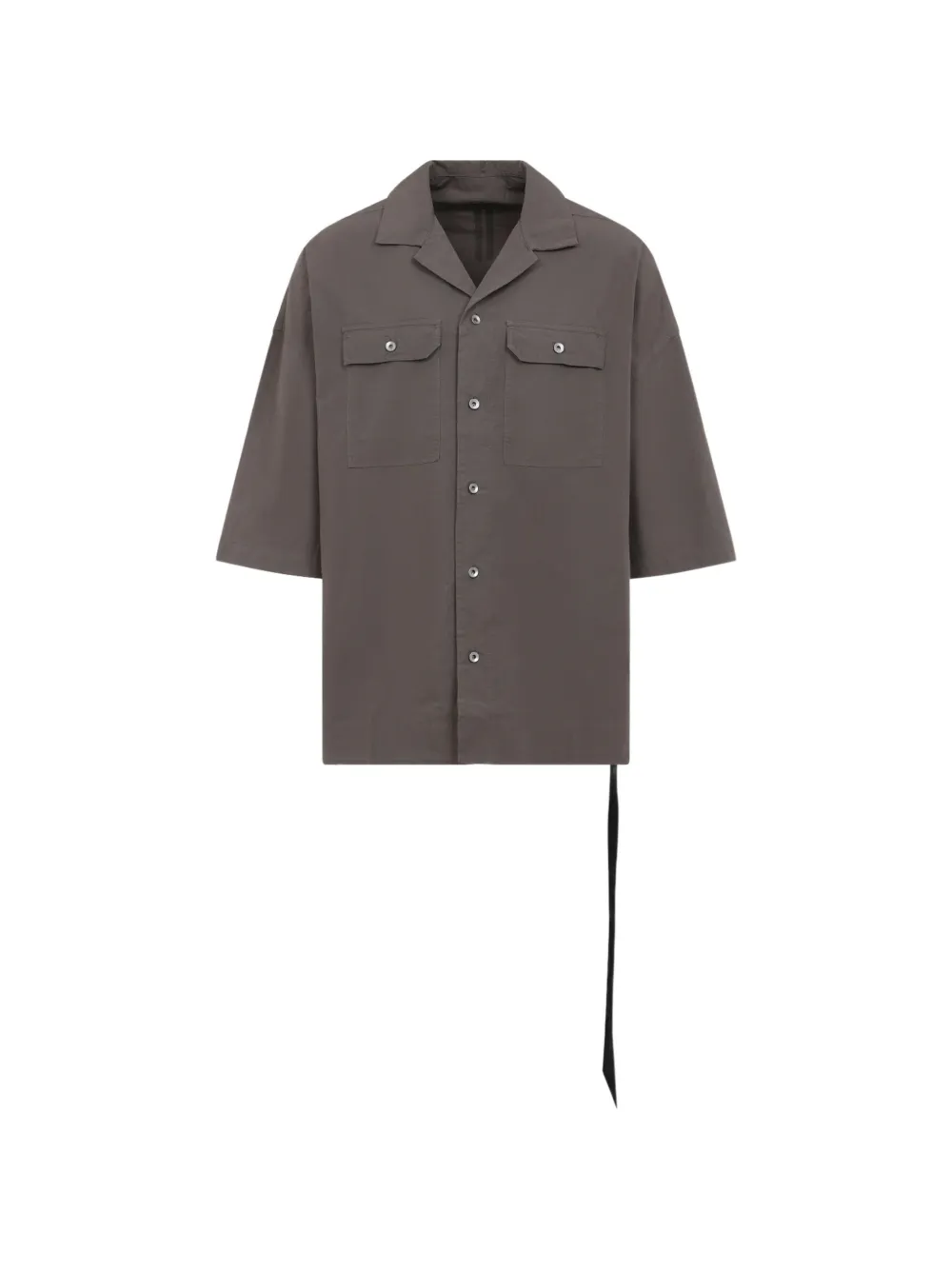 Rick Owens DRKSHDW pocket tie shirt - Brown