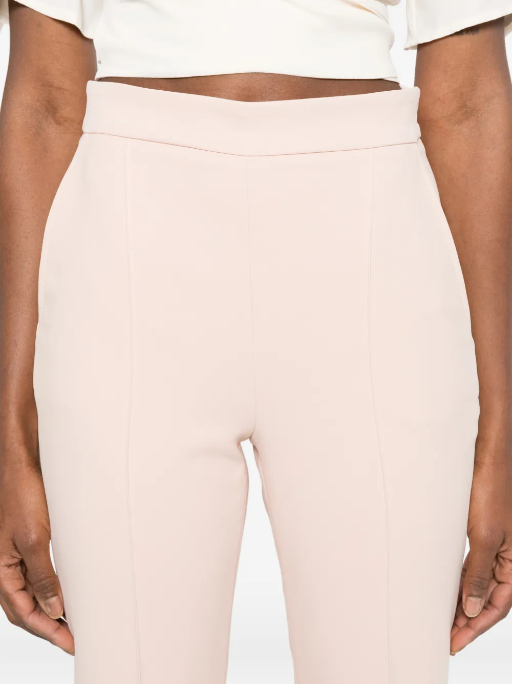 Elisabetta Franchi Lichtgewicht crêpe stoffen broek Roze