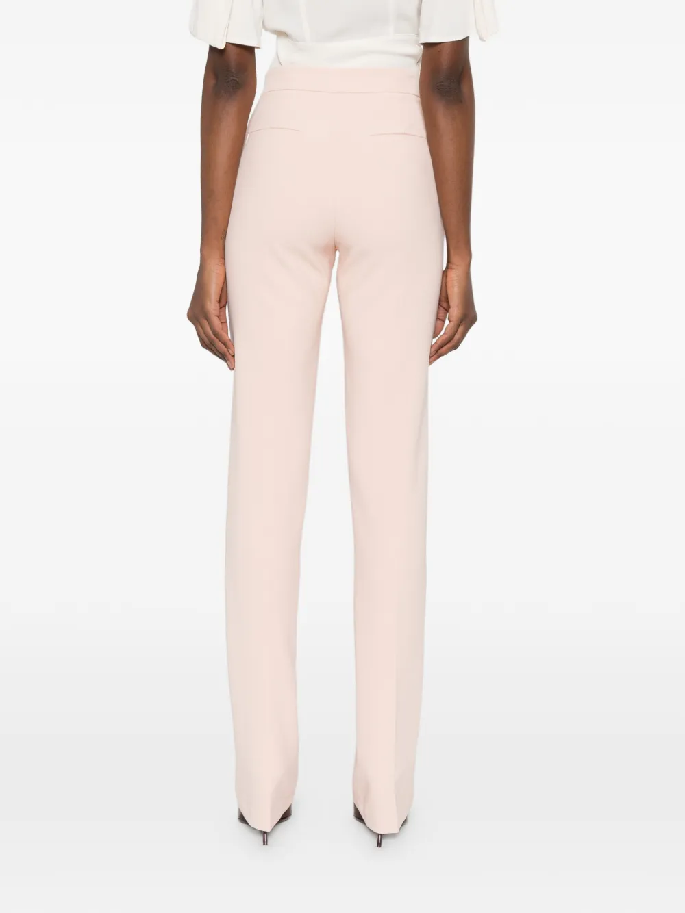 Elisabetta Franchi Lichtgewicht crêpe stoffen broek Roze