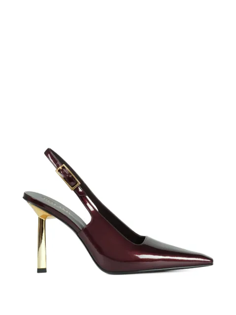 POTAMY pointed buckle leather pumps