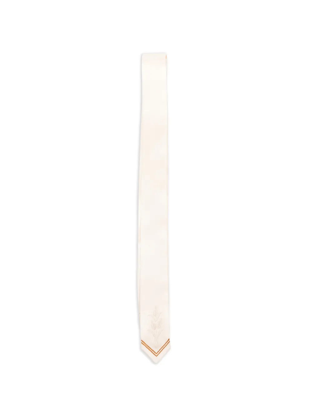 BODE embroidered satin tie - Toni neutri