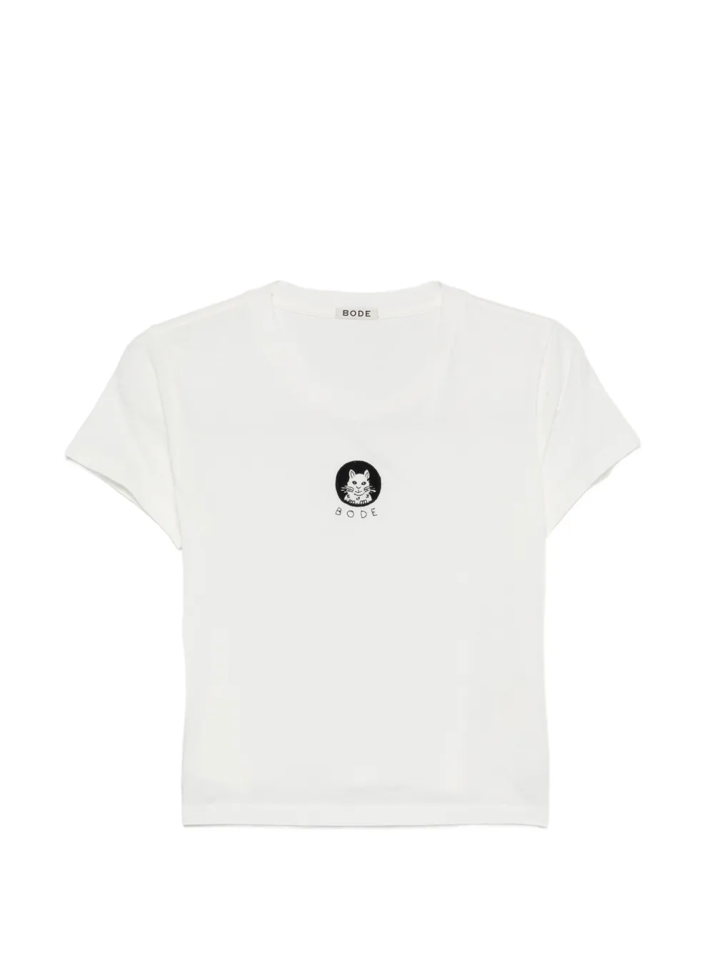 BODE cat-patch T-shirt - Bianco