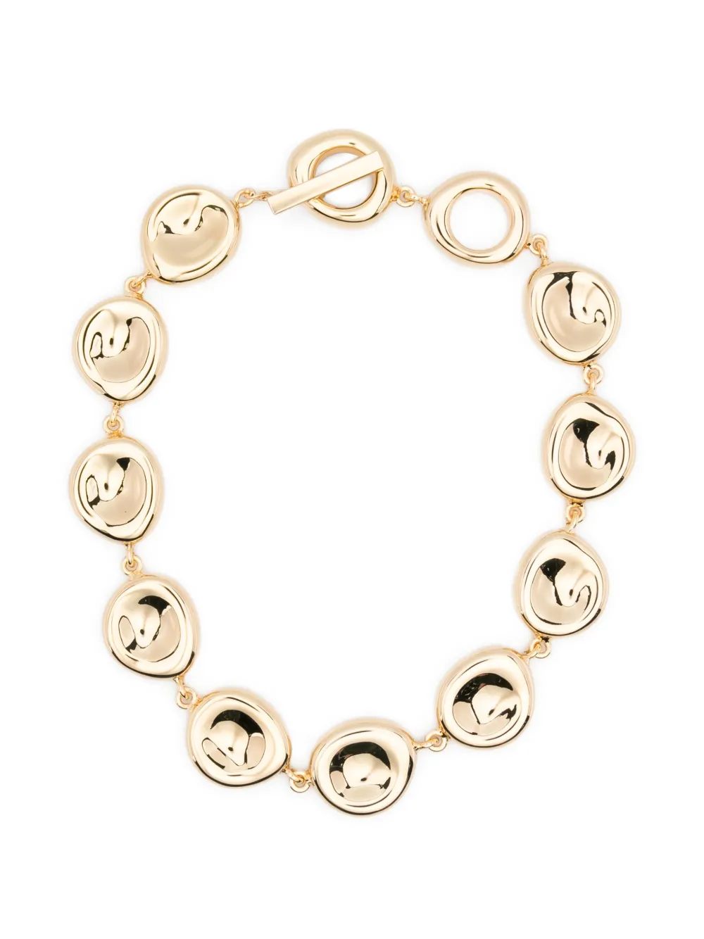 JOSEPH Bean gilded gold disc necklace - Oro