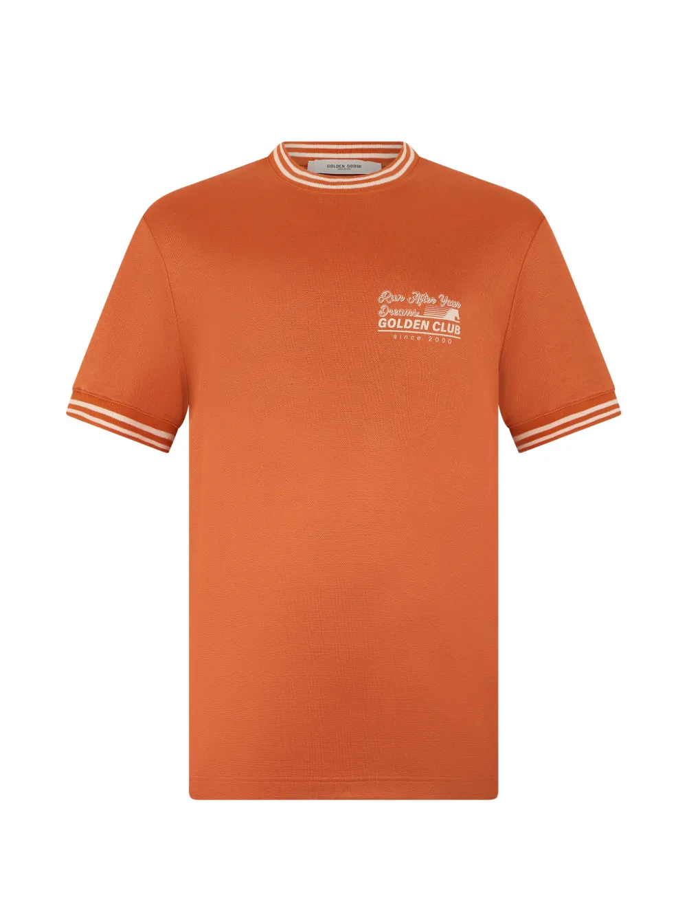 Golden Goose striped trim T-shirt - Orange