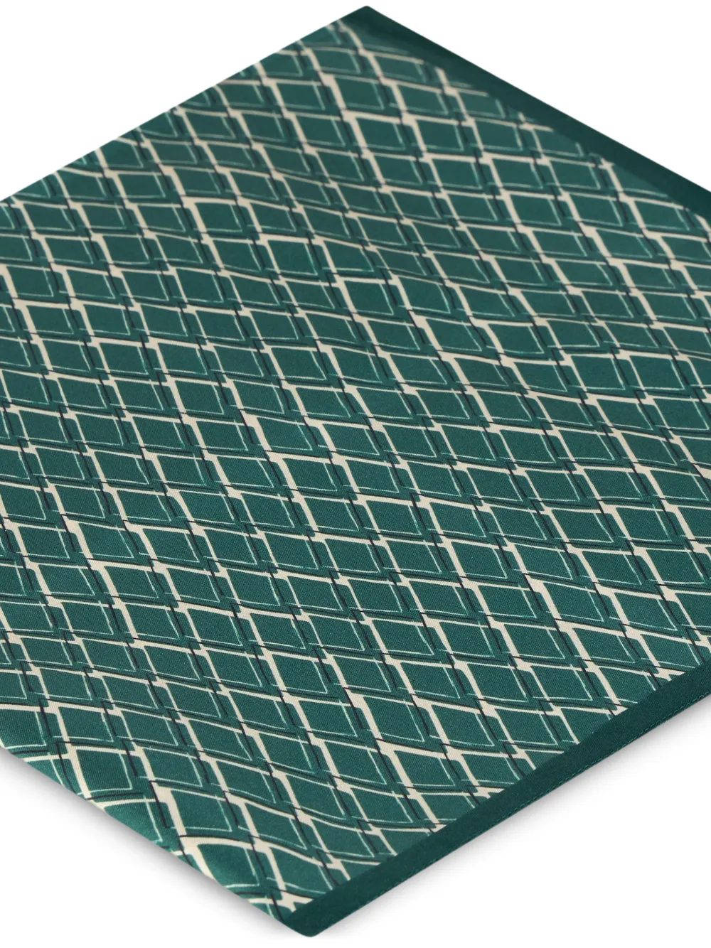  Slowear Geometric-patterned Silk Scarf - Green 