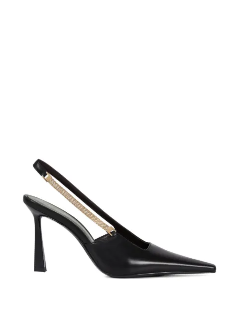 POTAMY chain strap leather pumps