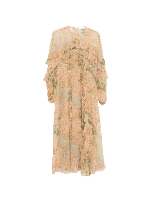 zimmermann flutter lace dress Zimmermann Luna Flutter Ruffled Paisley Dress