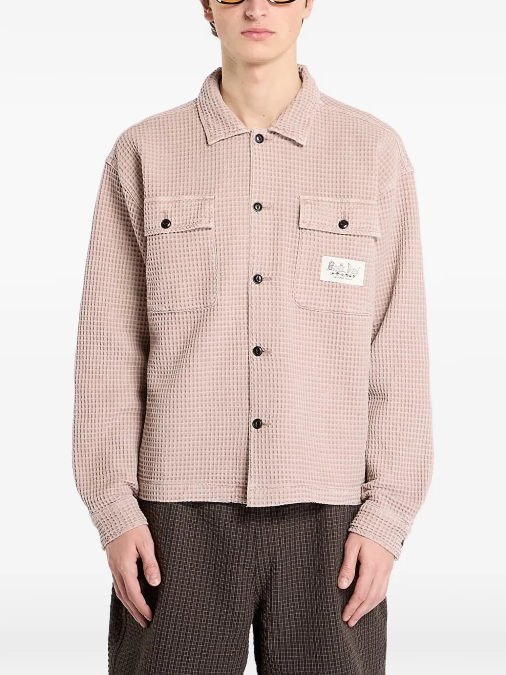  Brain Dead Buttoned Shirt - Pink 