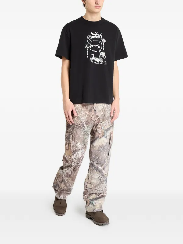 Brain Dead graphic-print short-sleeve T-shirt | Black | FARFETCH