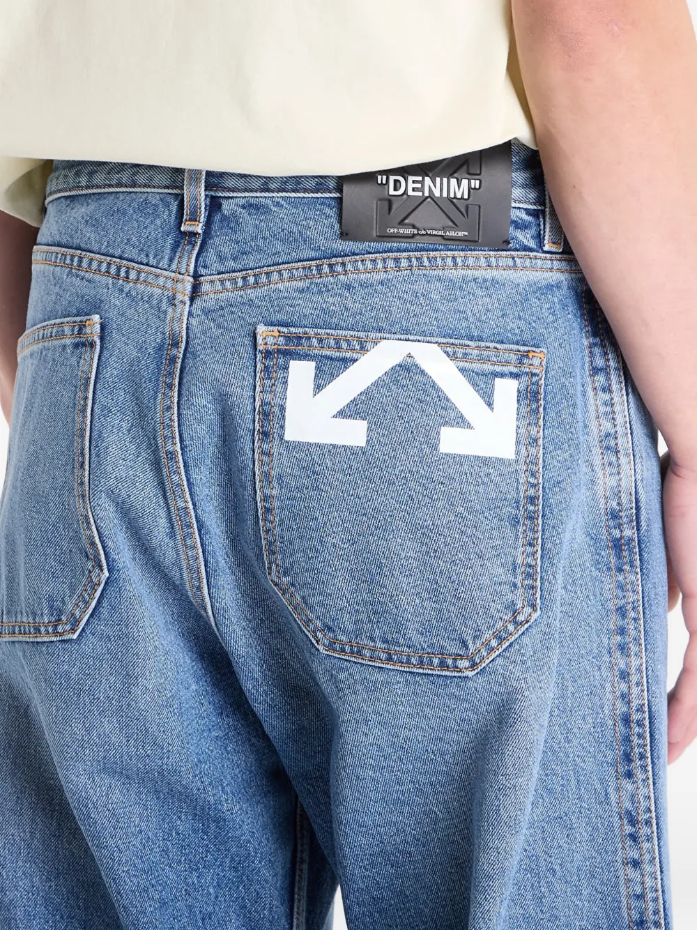 Off-White Jeans met wijde pijpen Blauw