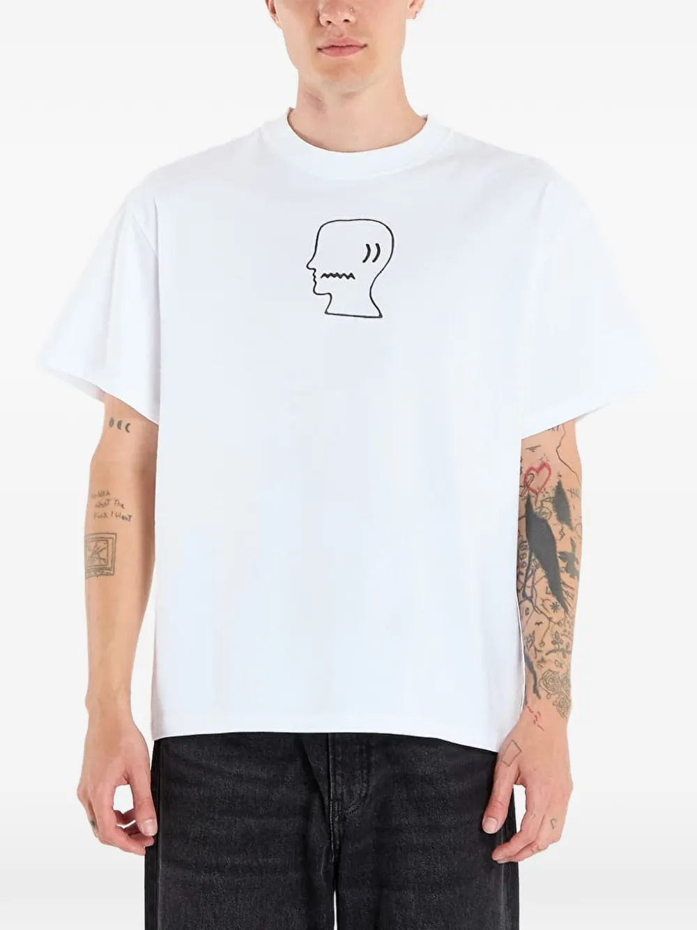  Brain Dead Logohead T-shirt - White 