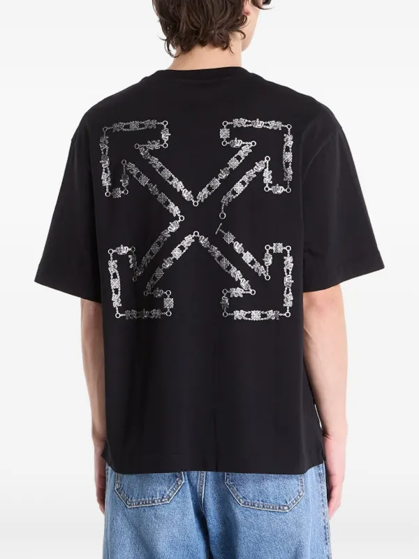 Off-White chain-arrow T-shirt | Black | FARFETCH BH