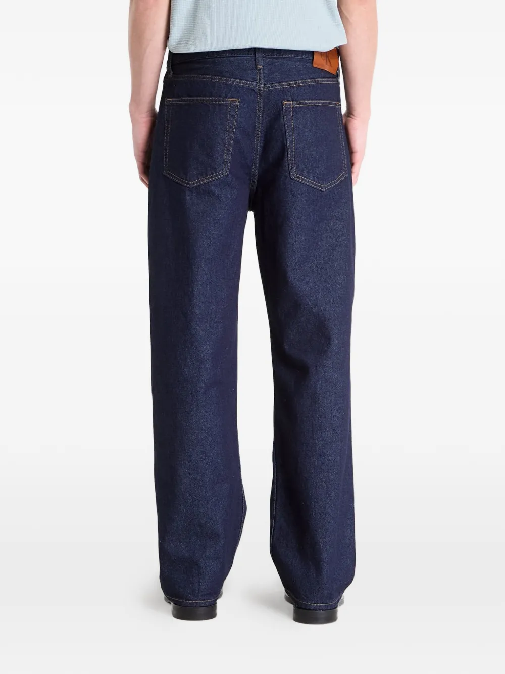  Calvin Klein Vaqueros Con Parche Del Logo - Azul 