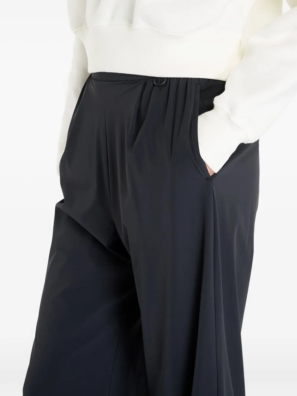 Nike Dri-FIT high waist broek met wijde pijpen Zwart