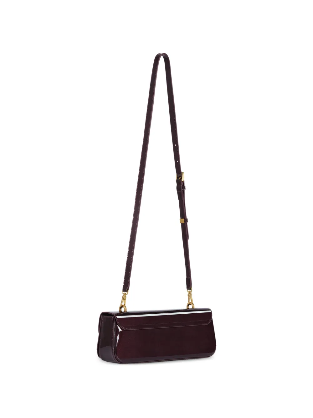  Potamy Square Mirror Leather Shoulder Bag - Brown 