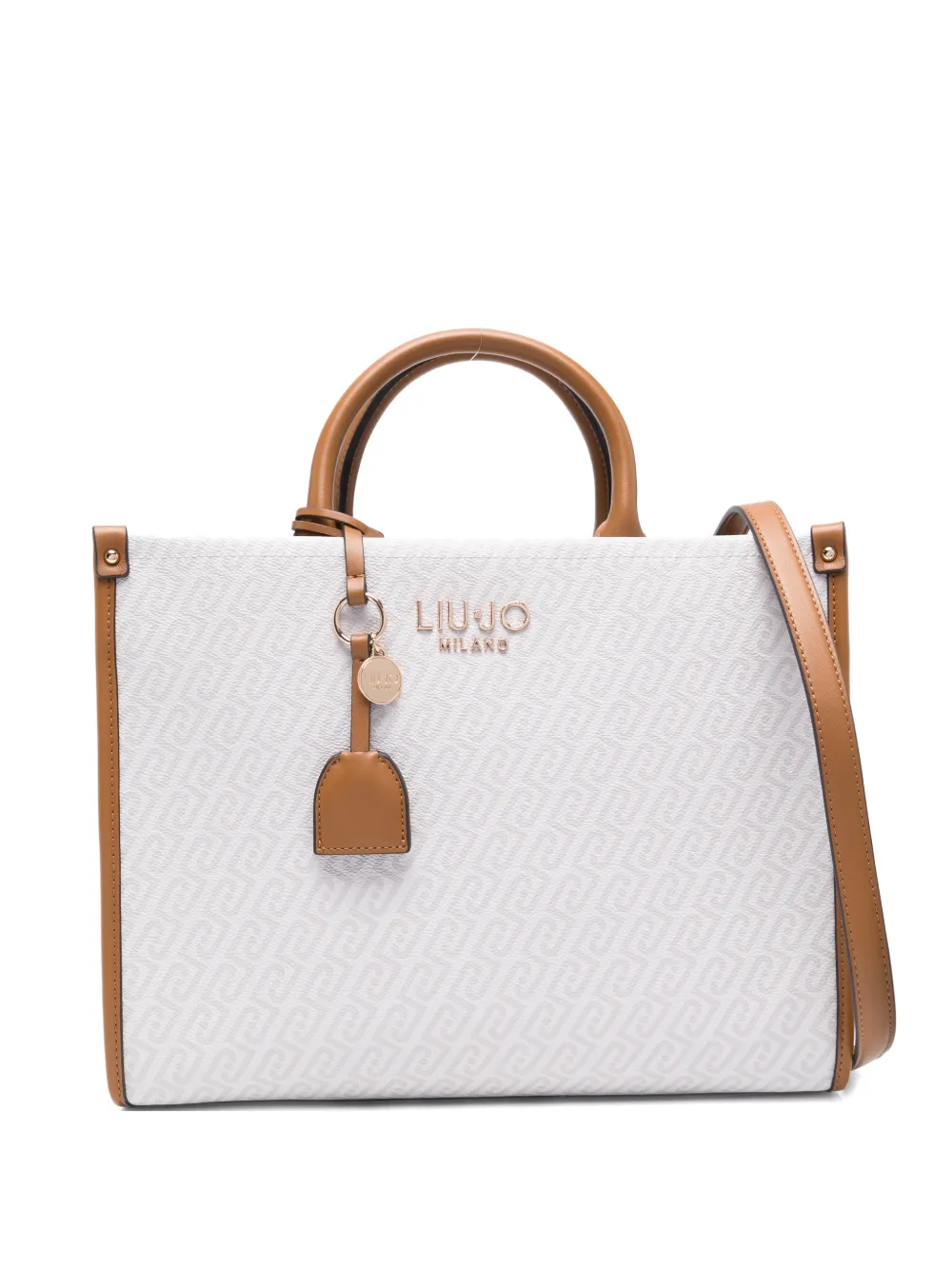 LIU JO Ridhi patterned tote bag - Bianco