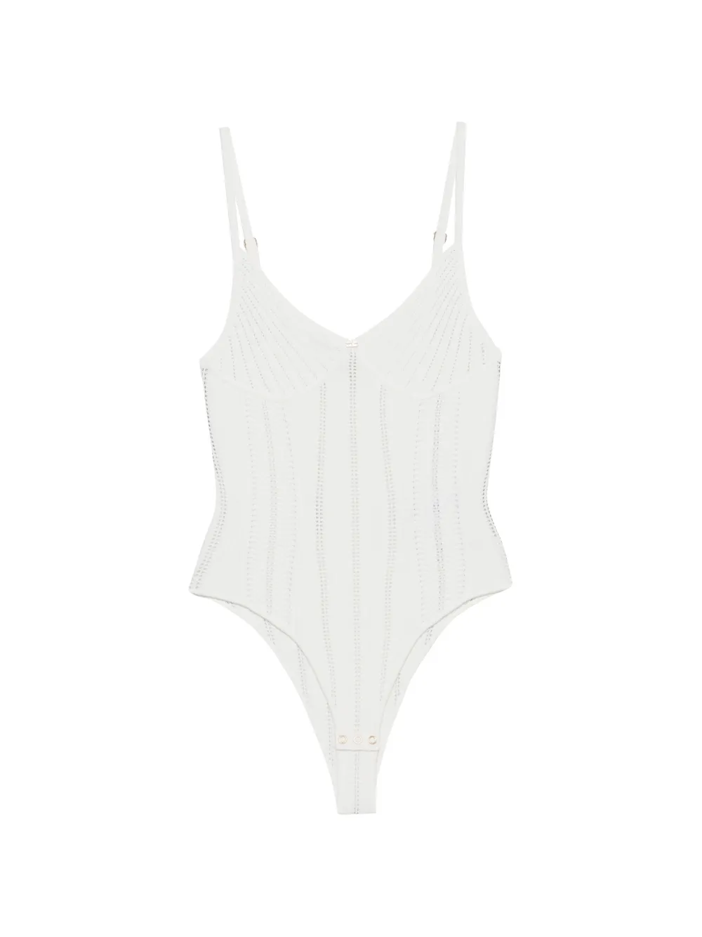 Elisabetta Franchi ribbed bodysuit - Weiß