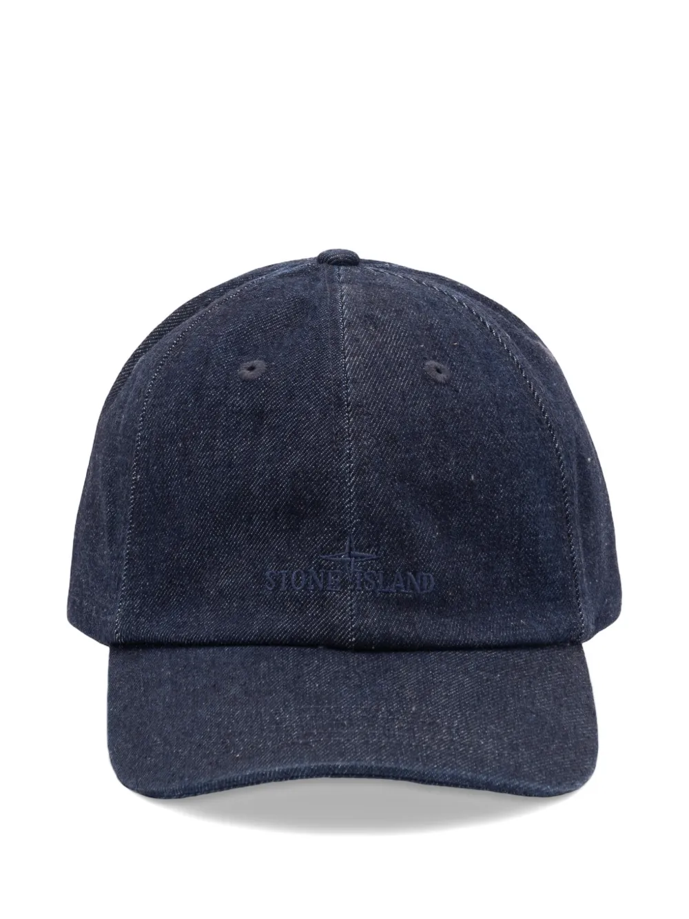 Stone Island logo-embroidered cotton hat - Blu