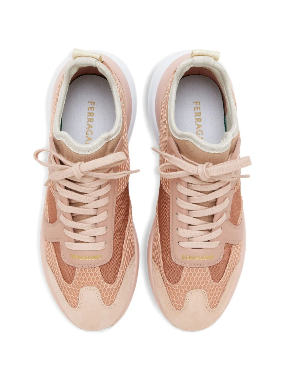 Ferragamo Sneakers met mesh Roze