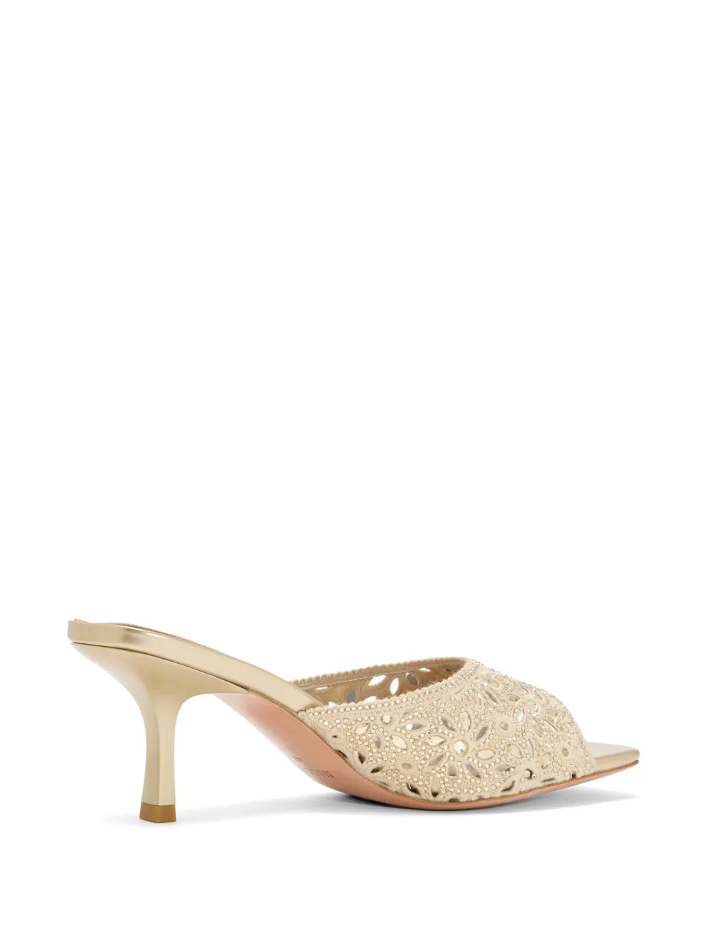 NICOLI Verfraaide muiltjes met hak Beige