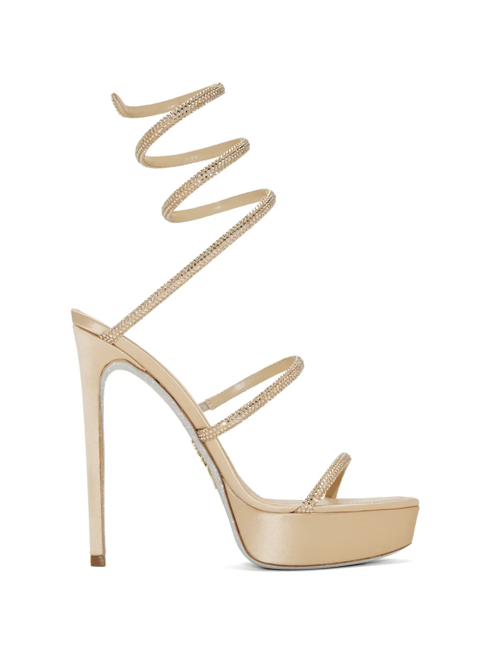 René Caovilla platform crystal embellished sandals - Toni neutri