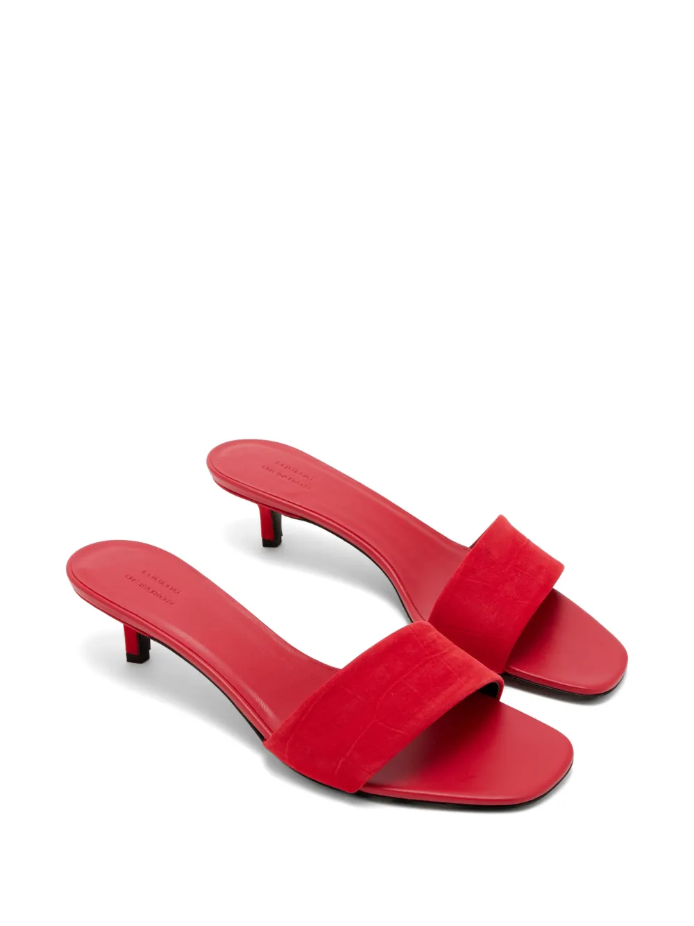 LouLou de Saison Sara Fina muiltjes met textuur Rood