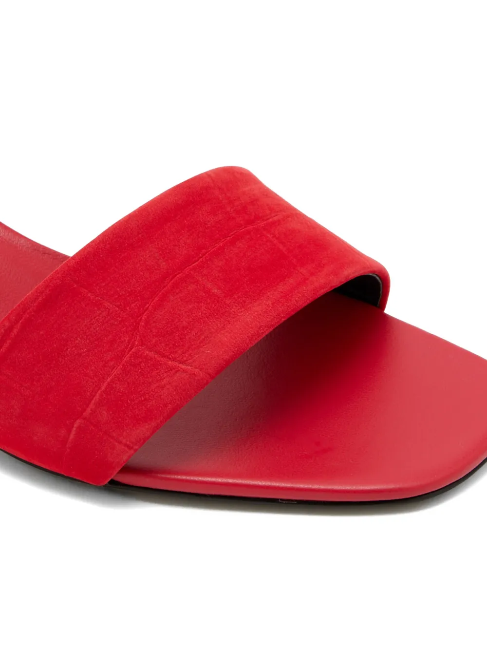 LouLou de Saison Sara Fina muiltjes met textuur Rood