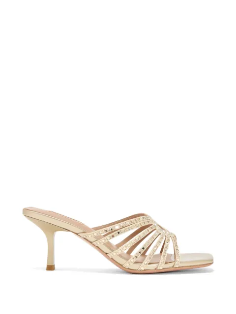 NICOLI rhinestone-strap heeled mules