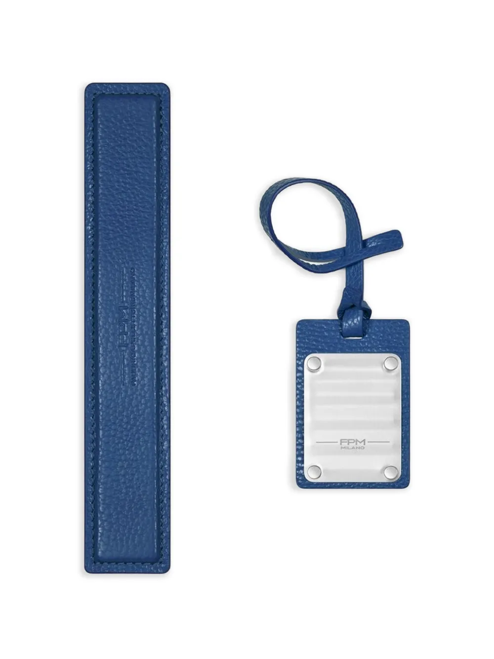 FPM Milano Etichetta per indirizzo in pelle - Blu