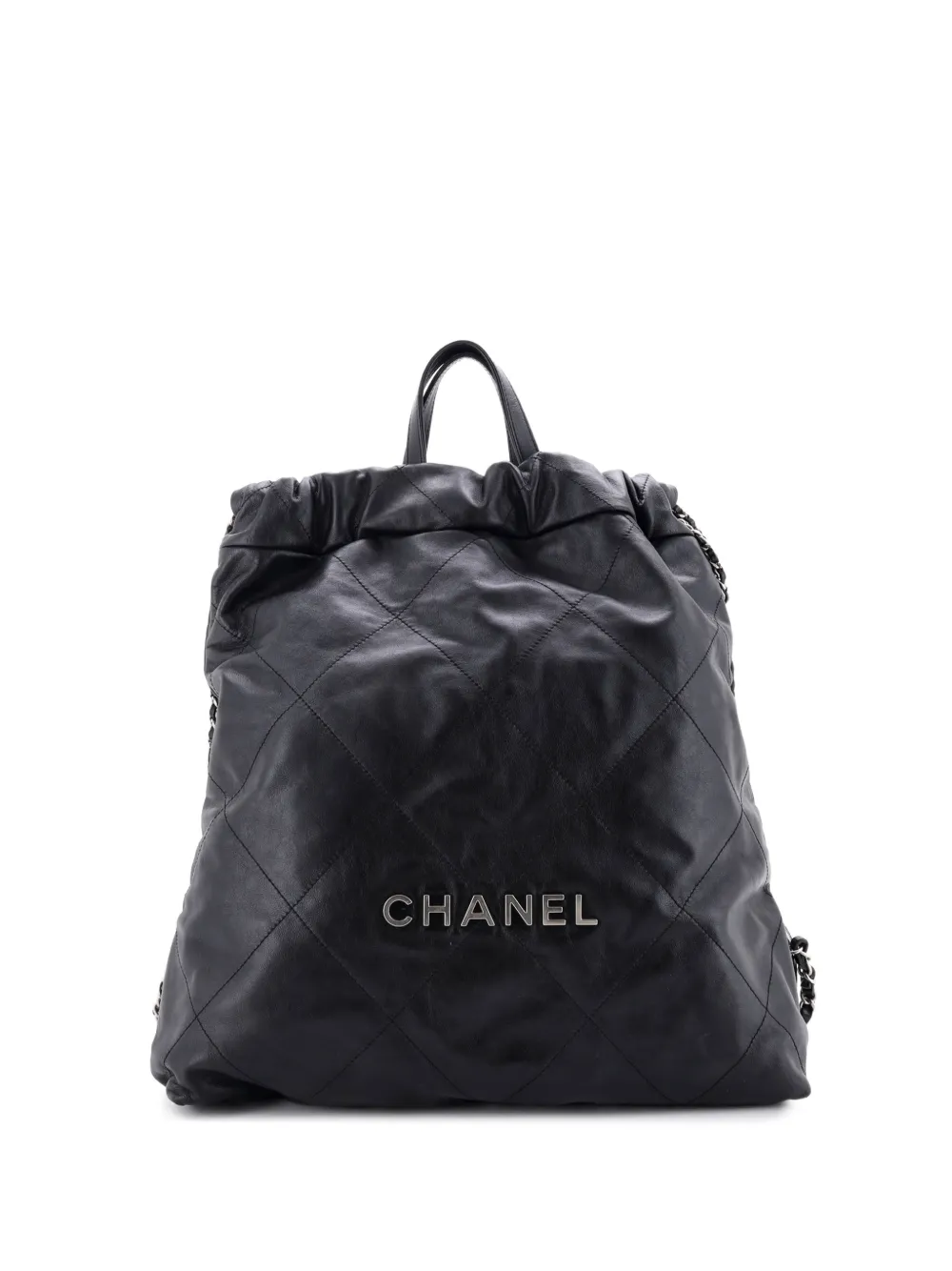 CHANEL Pre-Owned 22 Chain Quilted Calfskin Large backpack - Nero