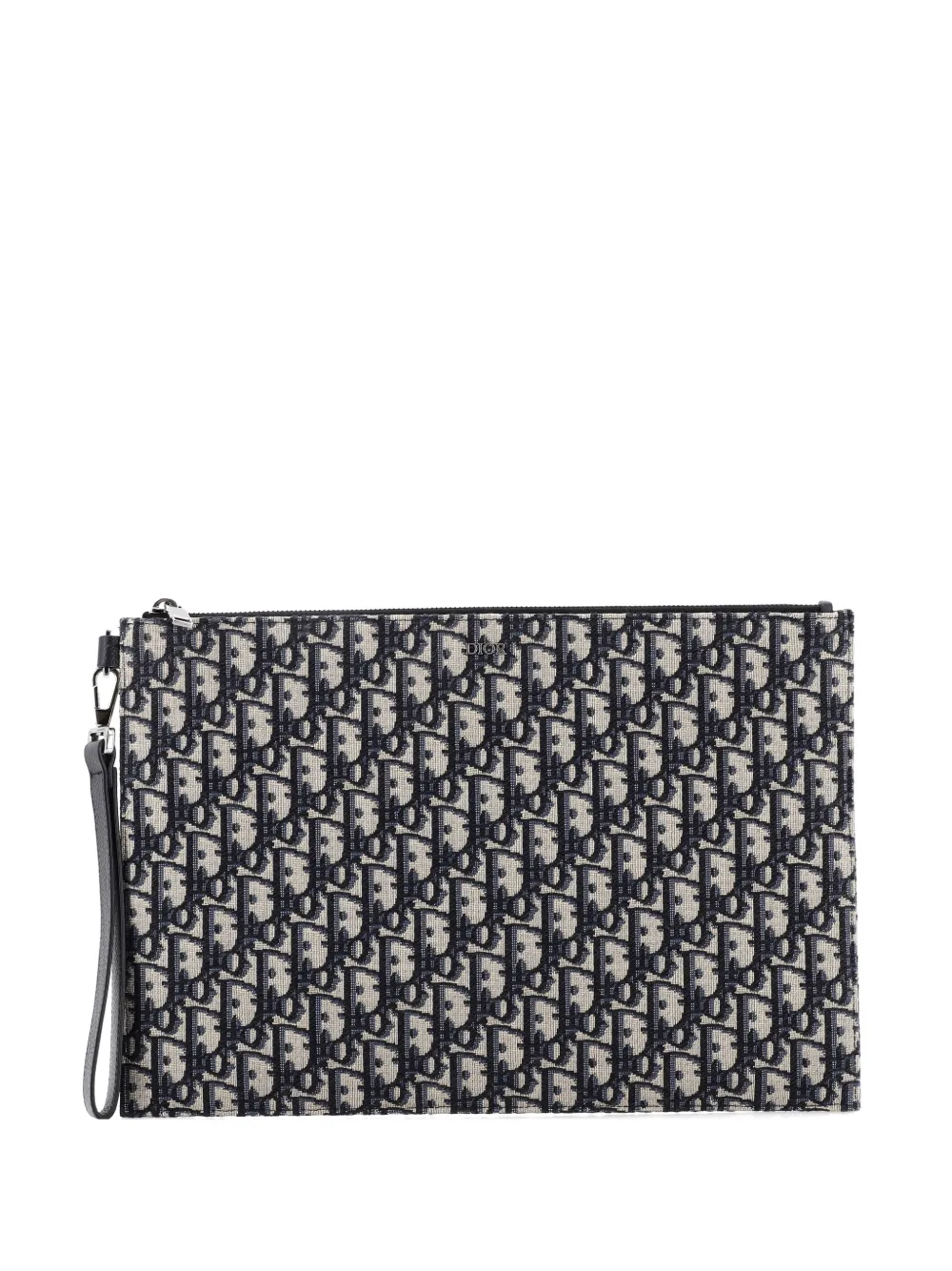 Christian Dior Pre-Owned A4 Zip Pouch Oblique Canvas clutch bag - Blue